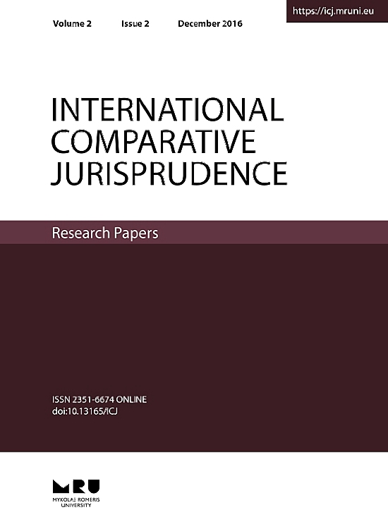 Go to journal home page - International Comparative Jurisprudence